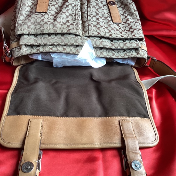 Coach Monogram Crossbody Messenger Style Handbag - Picture 5 of 14